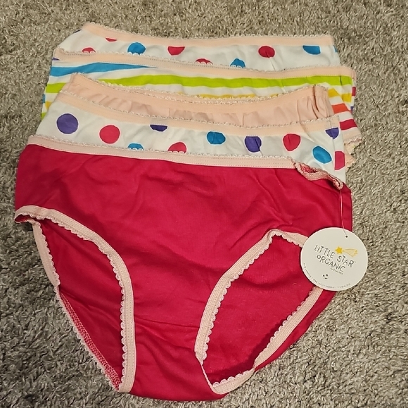 little star Other - NWT Little star organic 5 Pack Girls Undies Sz 12